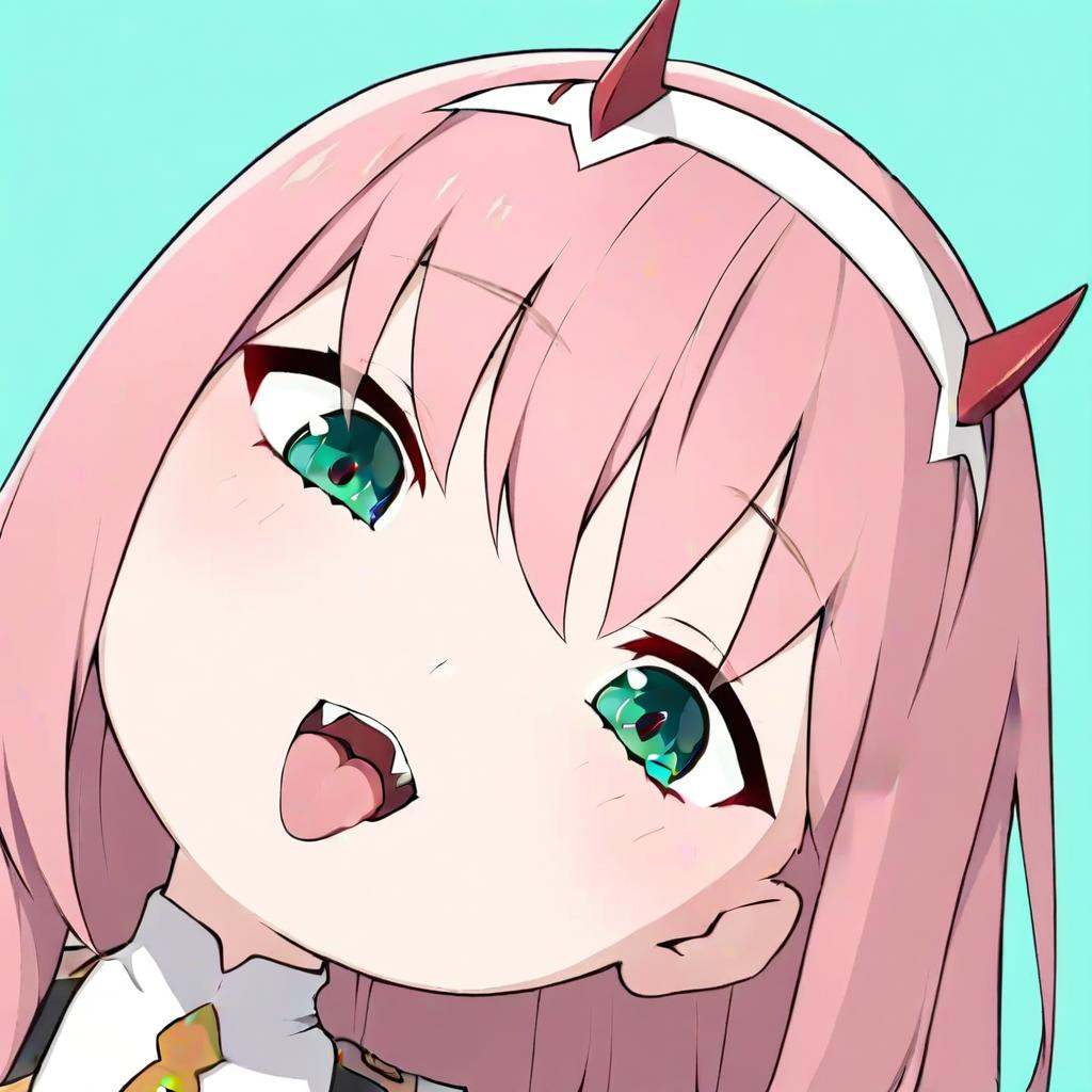 masterpiece,best quality,<lora:portrait_a31-xl:1>,portrait,1girl, aqua_background, aqua_eyes, blue_background, buttons, double-breasted, fangs, green_eyes, hairband, horns, long_hair, looking_at_viewer, military, military_uniform, necktie, pink_hair, sky, solo, tongue, tongue_out, uniform, white_hairband, zero_two_\(darling_in_the_franxx\)