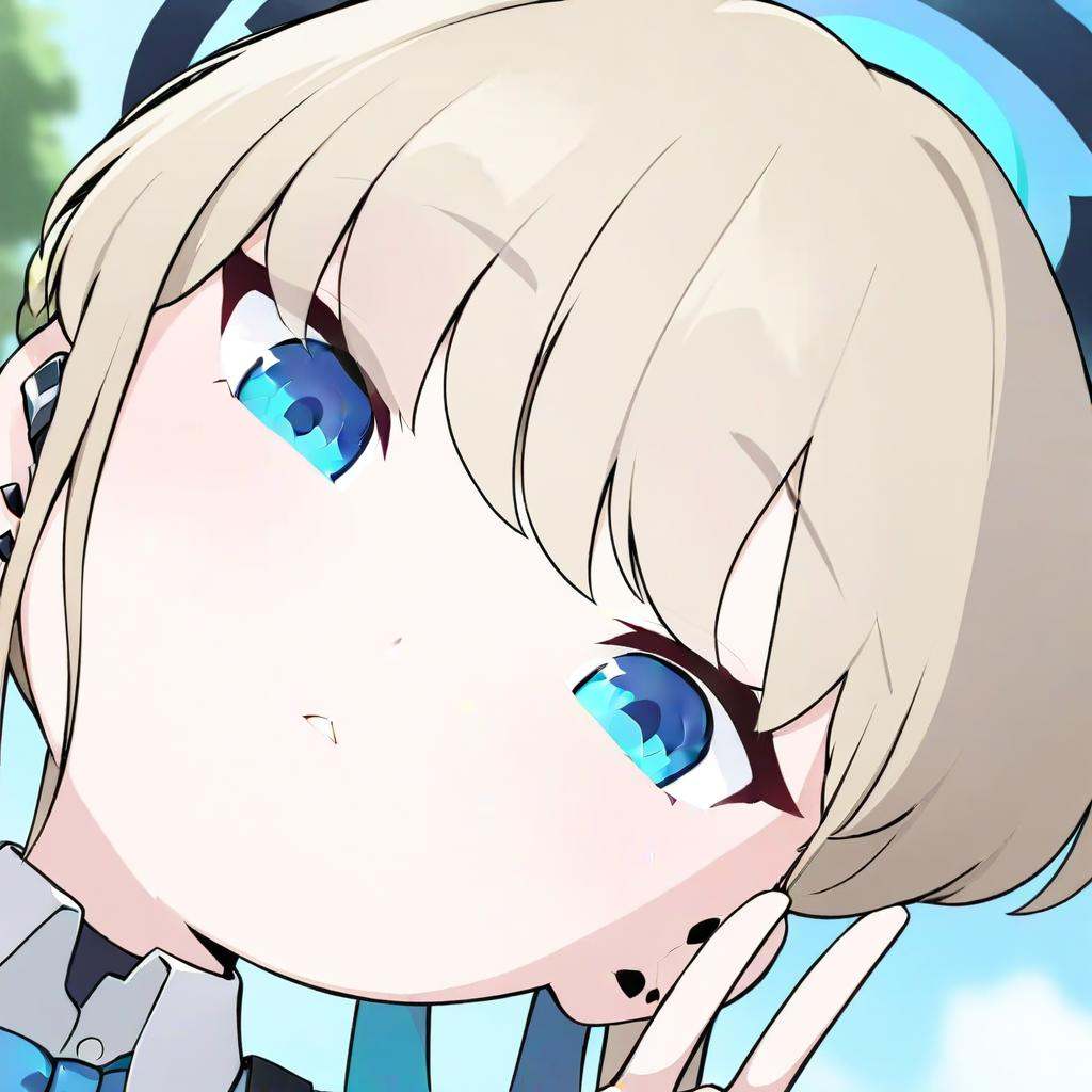 masterpiece,best quality,<lora:portrait_a31-xl:1>,portrait,1girl,toki \(blue archive\),blue archive,game cg,solo,double v,looking at viewer,upper body,cinematic angle,depth of field,outdoors,masterpiece,best quality,