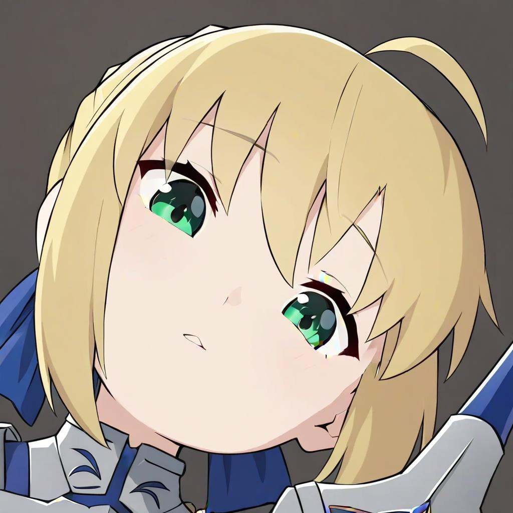 masterpiece,best quality,<lora:portrait_a31-xl:1>,portrait,1girl, artoria pendragon \(fate\), solo, saber, blonde hair, weapon, holding sword, armor, ahoge, green eyes, dress, armored dress, gauntlets, excalibur \(fate/stay night\)