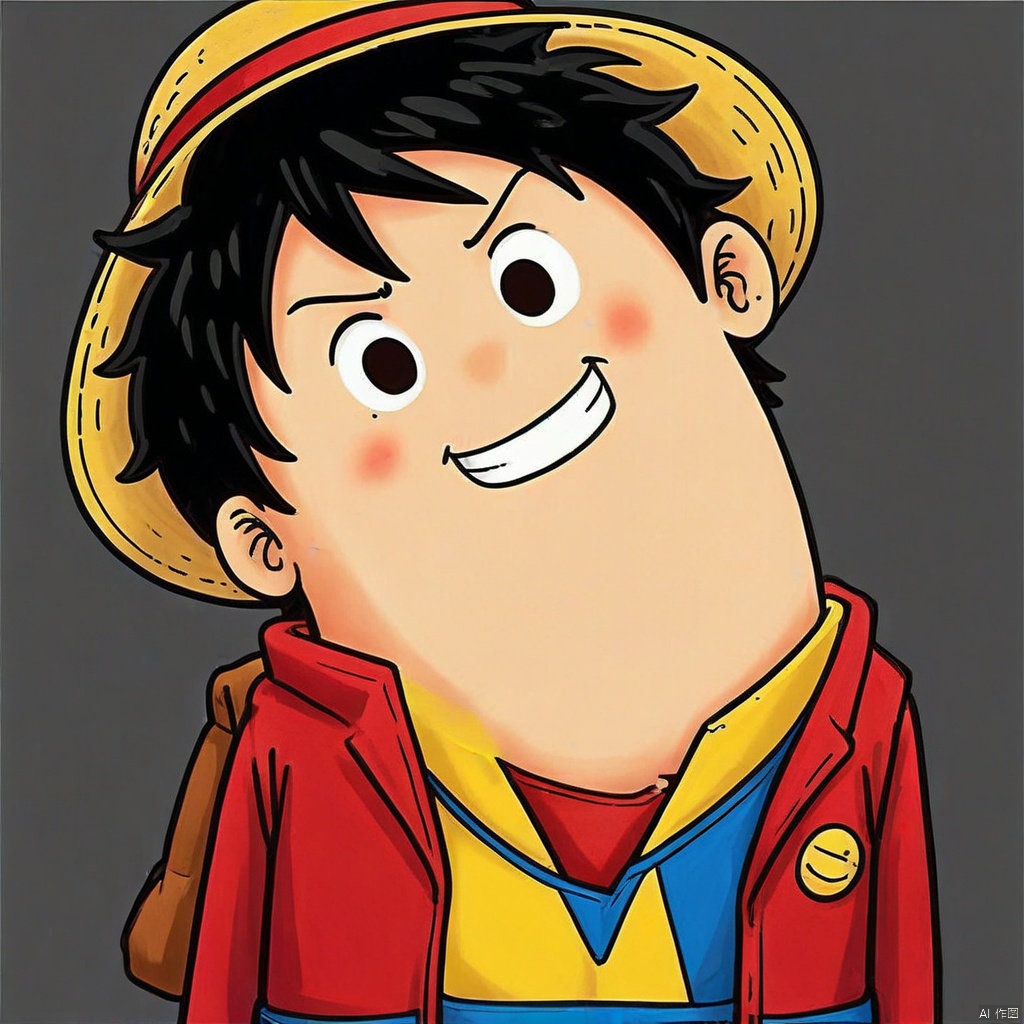 (Monkey D. Luffy), Masterpiece, Crooked Neck, Cute