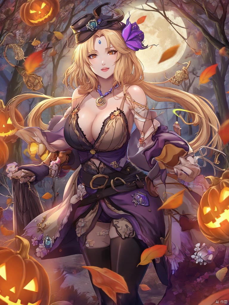torino,  Create an enchanting anime-style illustration of a beautiful woman with flowing blonde hair,  dressed in an elabo...