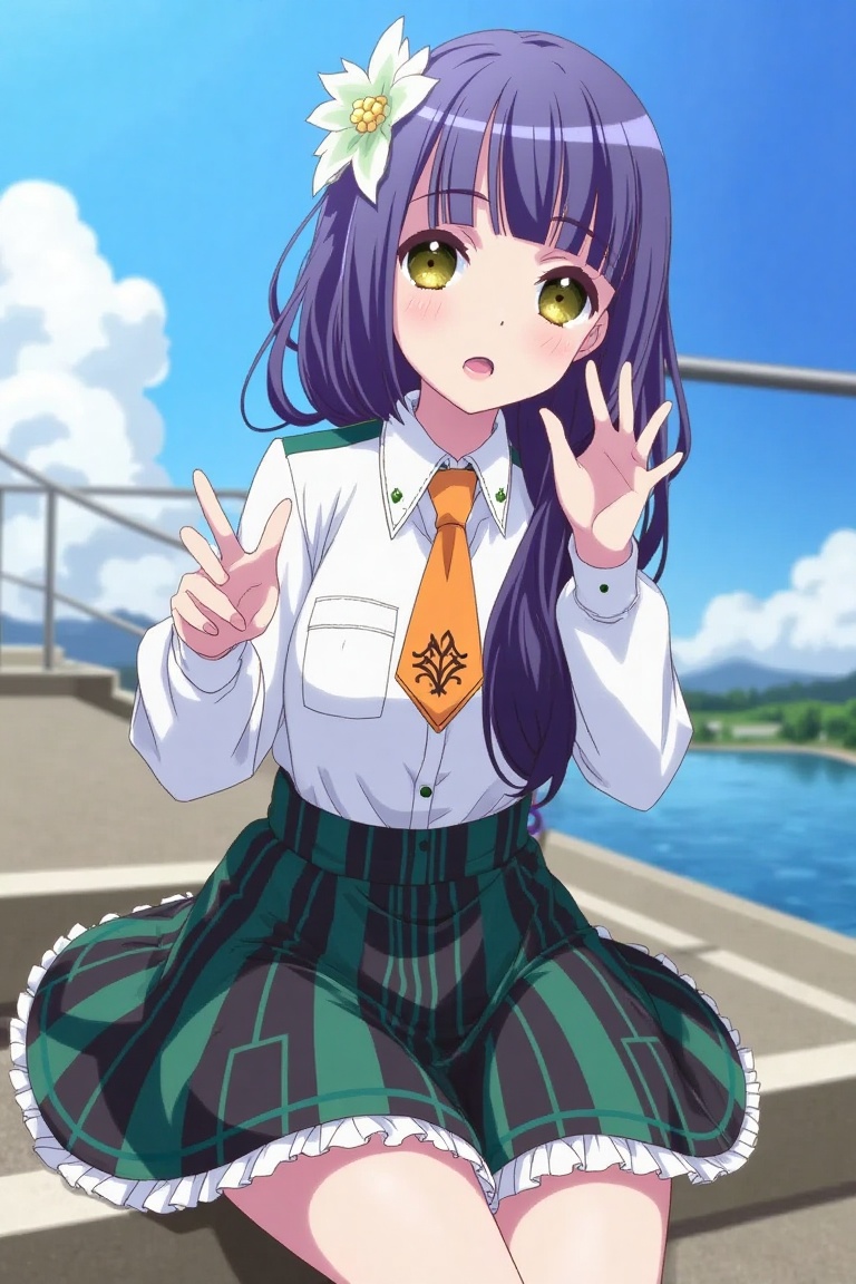 Best Quality,  Best Quality,  Purple hair on Tensor.Art