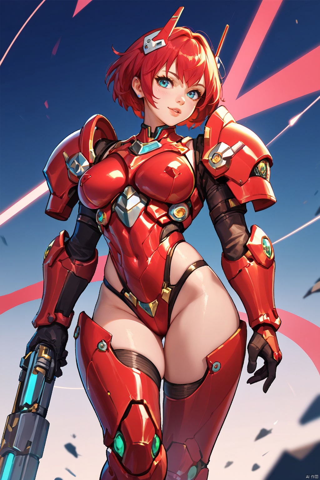 1 girl,  science fiction armor,  sexy on Tensor.Art