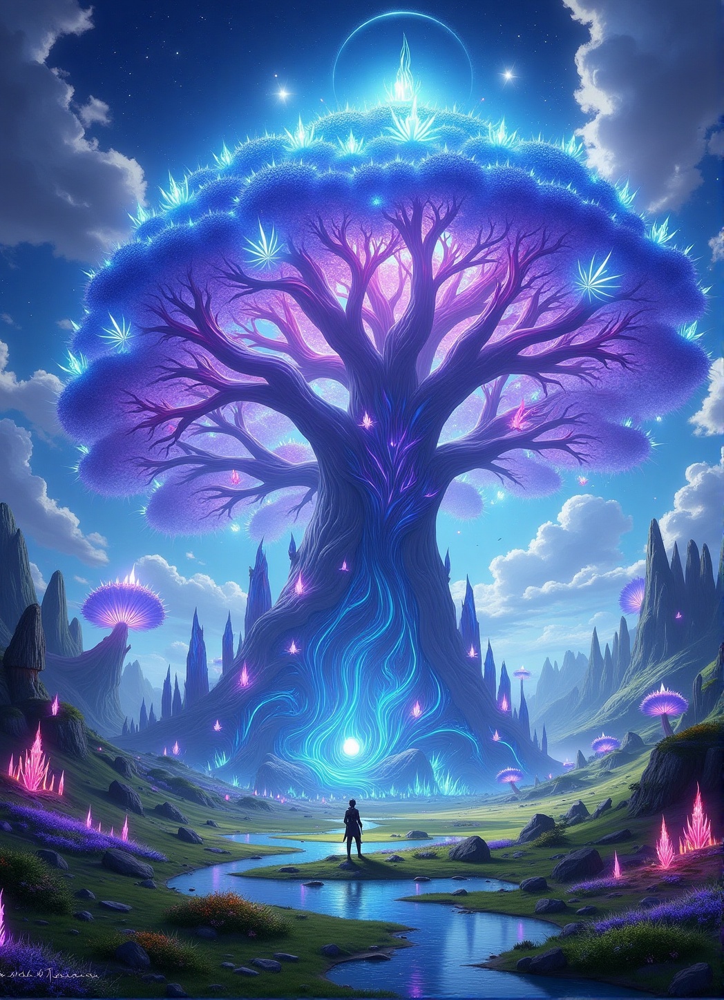 A high-quality hyperrealistic a magic creature,  magic landscape,  FantasyRpGanime on Tensor.Art