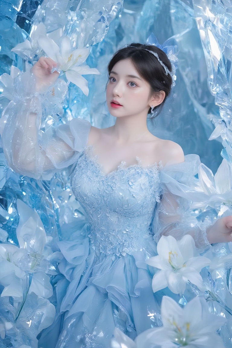 BeNhi,  A masterpiece of exquisite CG,  this 8K wallpaper masterwork showcases a solo woman in a stunning dress on Tensor.Art