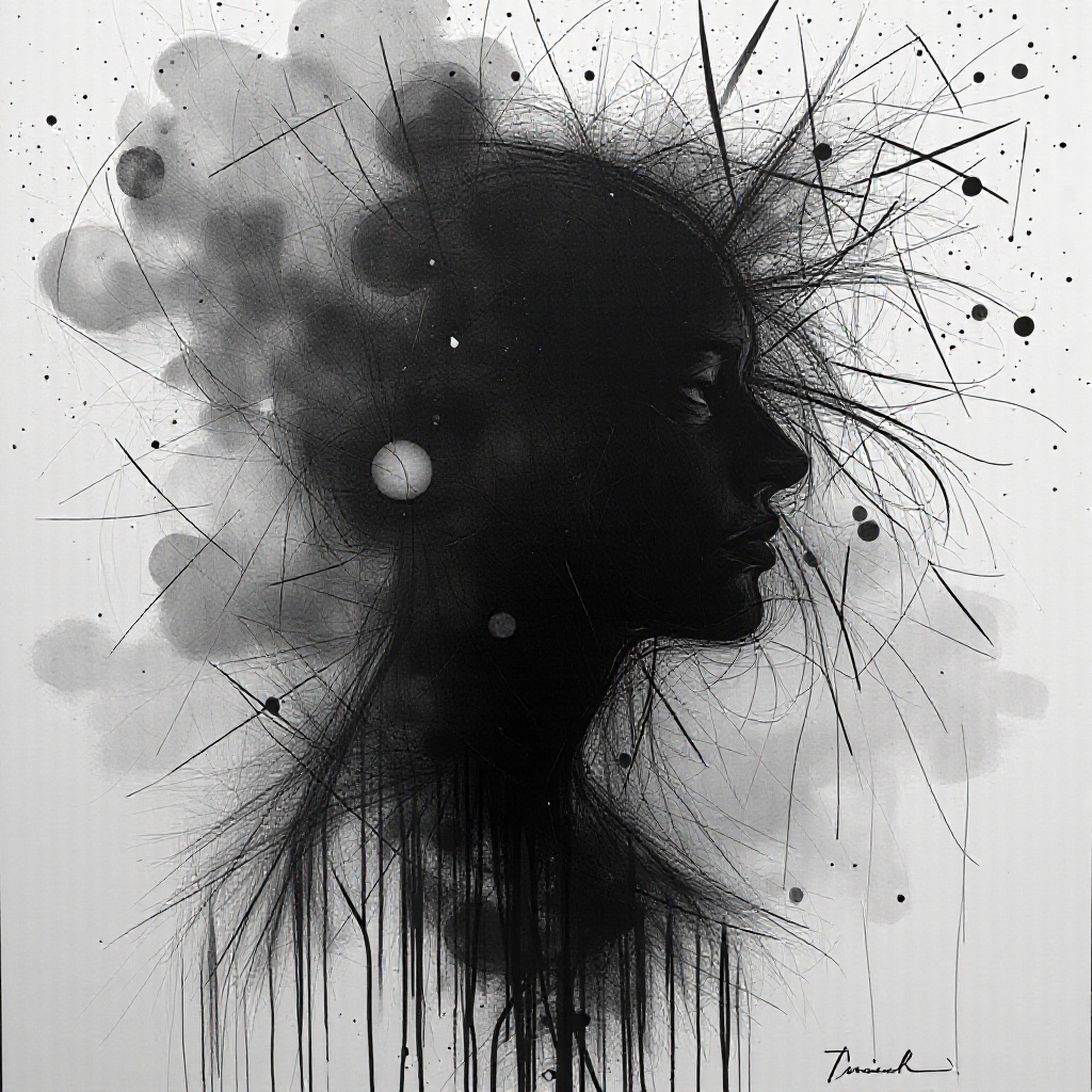 Charcoal drawing,  Volumetric lighting,  silhouette art on Tensor.Art