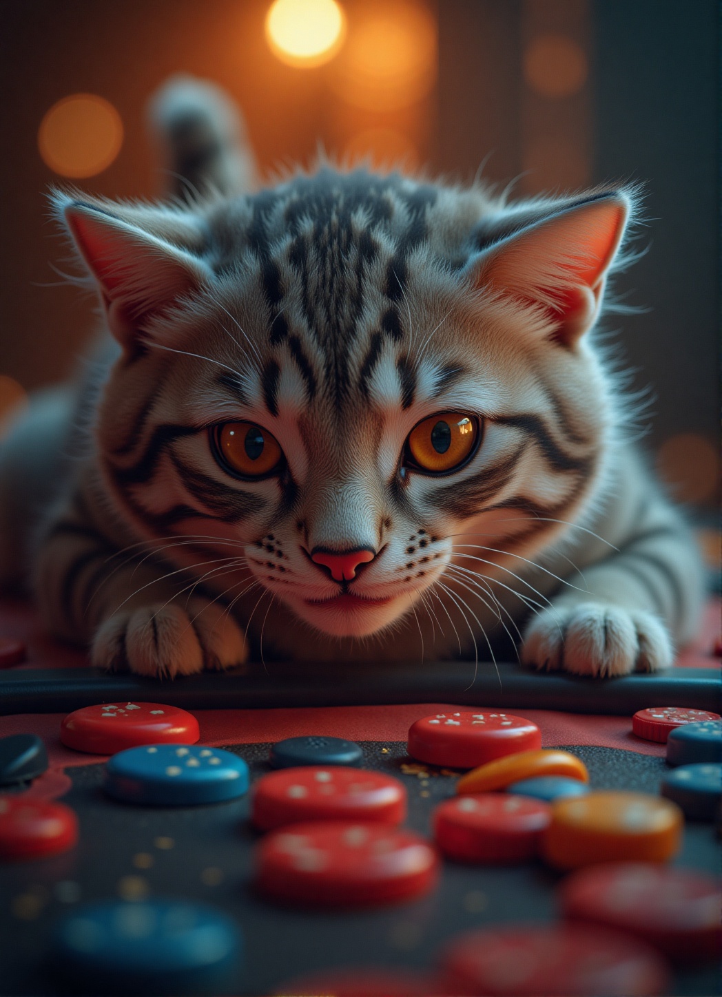 1 cat gambling,  photography,  best quality on Tensor.Art