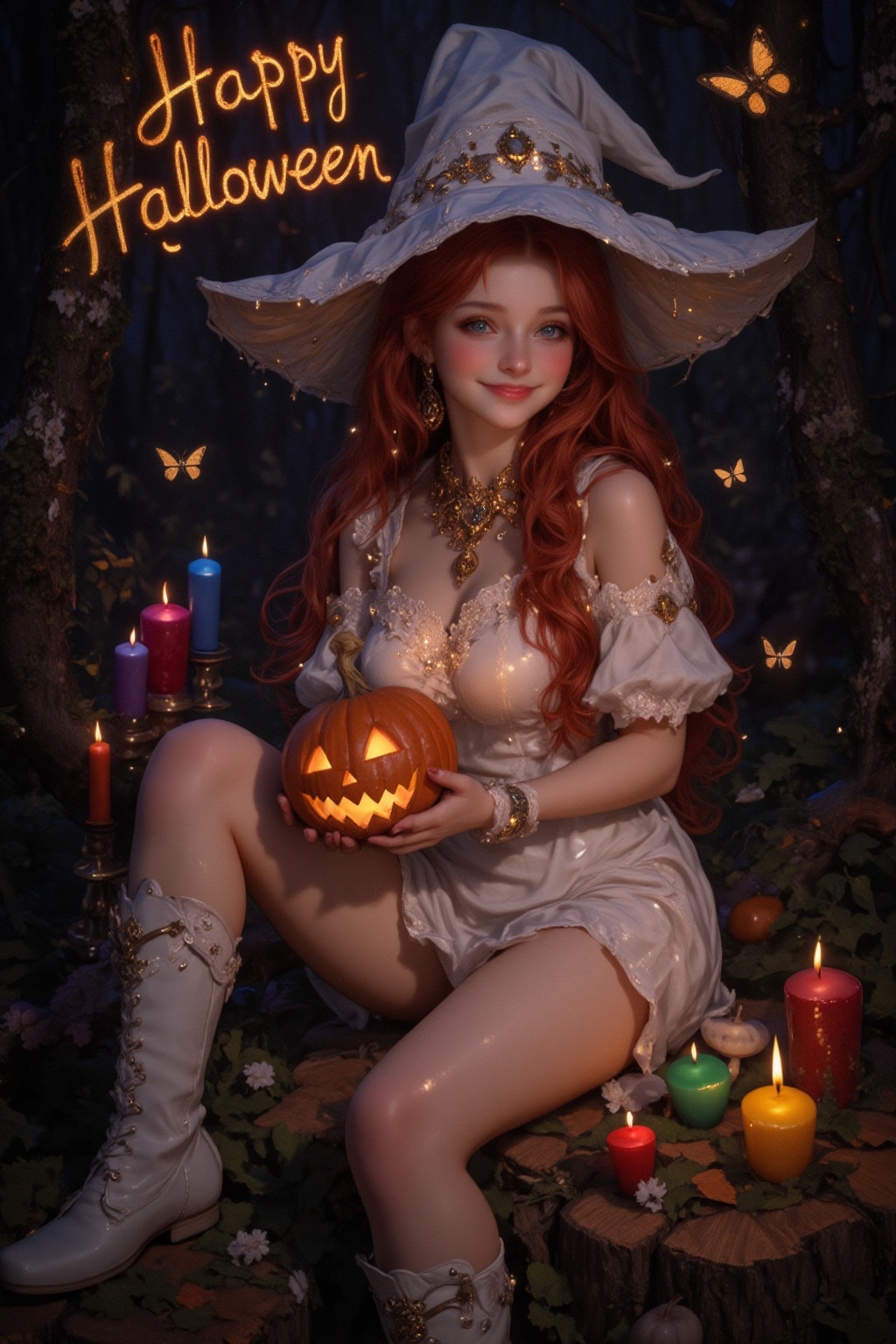 colorful,  1girl,  white witch on Tensor.Art