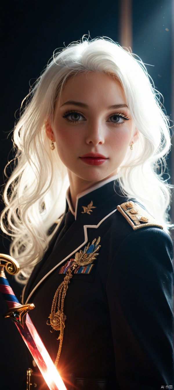A stunning anime-inspired male character with long hair, featuring purple and red hues in his eyes, holding an elegant sword and surrounded by swirling magical energy. Ethereal lighting casts soft shadows, with a focus on the face. The artwork is in a colorful digital art style, set against a dark background with fantasy elements. The close-up shot provides a detailed illustration of traditional Japanese , resulting in a majestic, ethereally beautiful, and mysterious atmosphere (White hair) Masterpiece: 1.2), best quality, high resolution, uniform 8k wallpaper, (Illustration: 1), perfect lighting, very detailed CG, fine Detail, Very detailed, soft lighting and Shadows, soft and striking lighting, Film Texture: 1.2, (Skin pores: 1.2), (Detailed Skin texture: 1), (Solo: 1.5)), detailed face, (Perspective: 1.1), hazy, low-key: 1.1, Depth of field, (8k, RAW photo, best quality, Masterpiece: 1.2), (Realistic, realistic: 1.4), (Very detailed CG unified 8k wallpaper), (Detailed face: 1.4), (Beautiful detailed eyes: 1.2),score_9 score_8_up score_7_up
