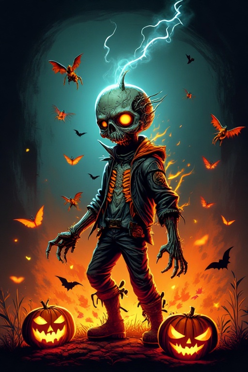 (Pixel art style),  zombie and plant,  stupid baby cute by Lucifer XIII on Tensor.Art