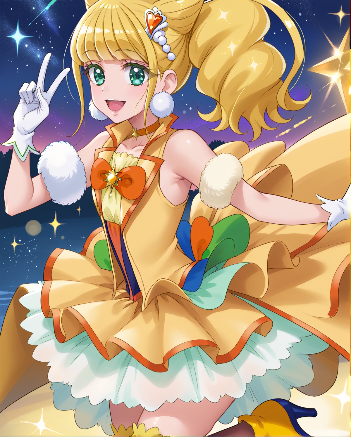 Cure Sparkle,  gloves,  white gloves on Tensor.Art