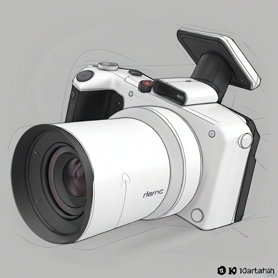 A camera sketch product design,  product render,  cardesign by 宝拉熊 on Tensor.Art