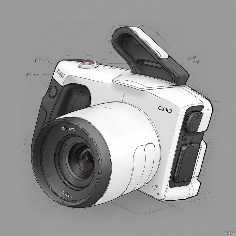 A camera sketch product design,  product render,  cardesign by 宝拉熊 on Tensor.Art
