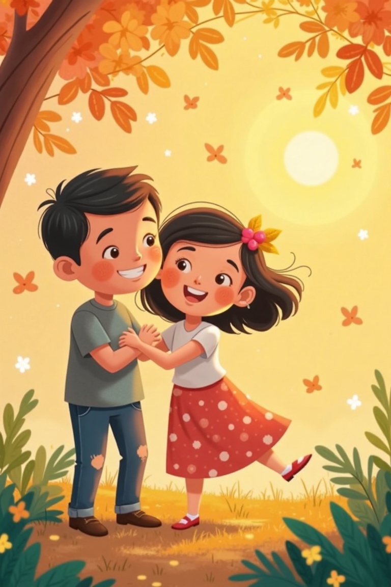 A young girl is feeling happy with her dad,  viet anime,  Viet anime on Tensor.Art