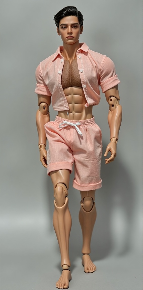 handsome man,  summer costume,  full body ball joint doll on Tensor.Art