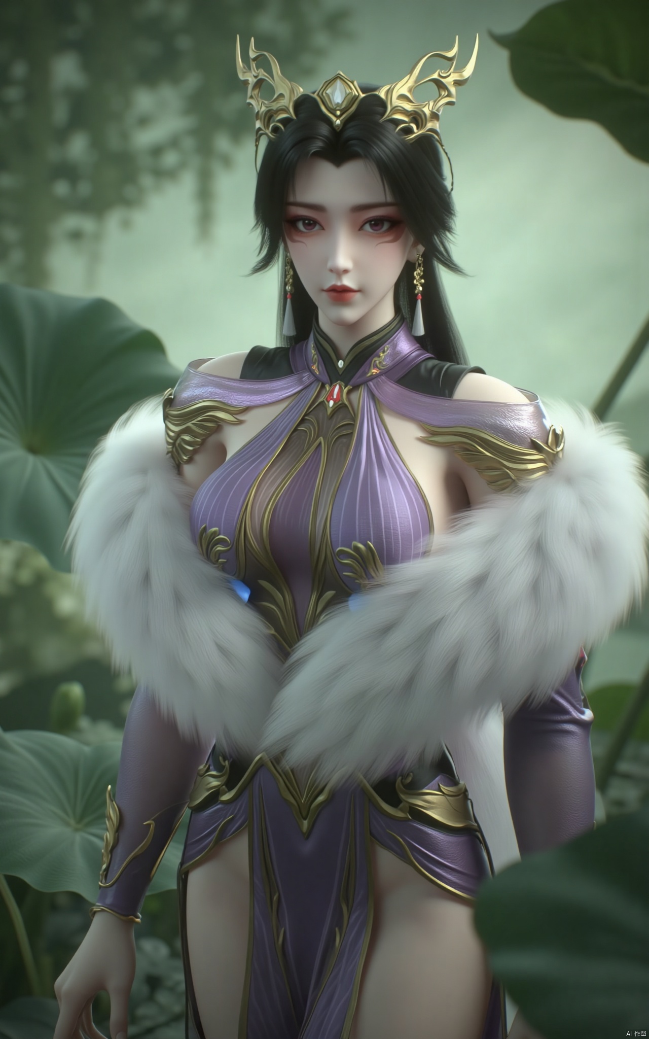 masterpiece,(best quality),official art, (1girl), (solo), ((looking_at_viewer)),(huge breasts:2.39),(full breasts:1.99),Xzhaoliner,(Lotus pond, lotus:1.52),Xruoshui,Xlongnv,Xbaiyijun,XyunluoH,XyunluoX,Xyiwenjun,Xsonghanfu,Xsimiaoling