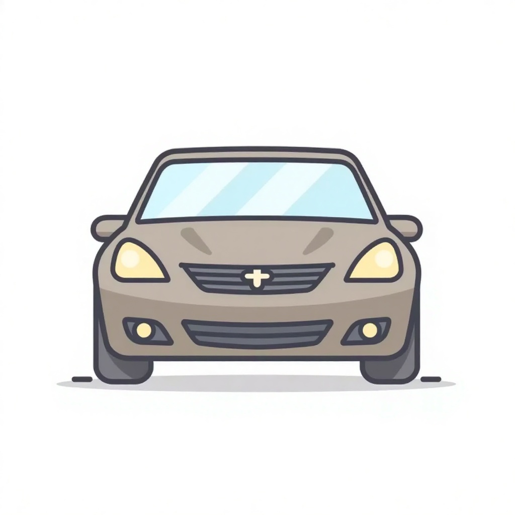 linear_c0l0r_ic0ns, a car. white background. in the style of t0k. (bold)
