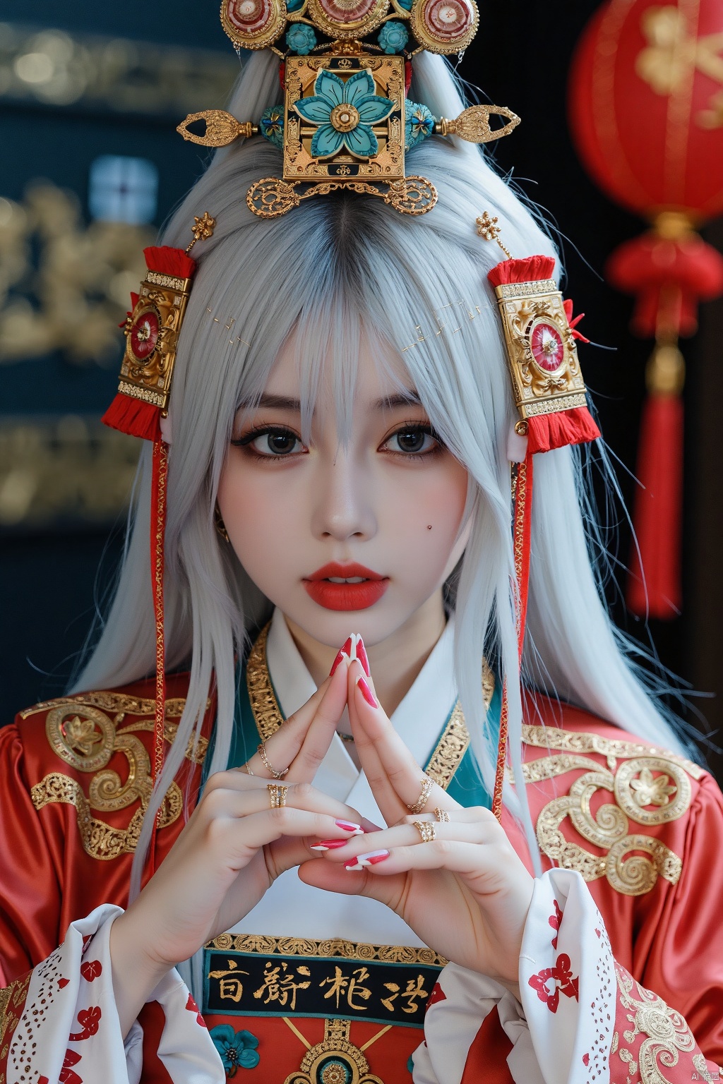 juzijiangshi,Real, perfect fingers, realistic, 1girl, solo, (full body photos:1.5), long legs,hanfu,gl03