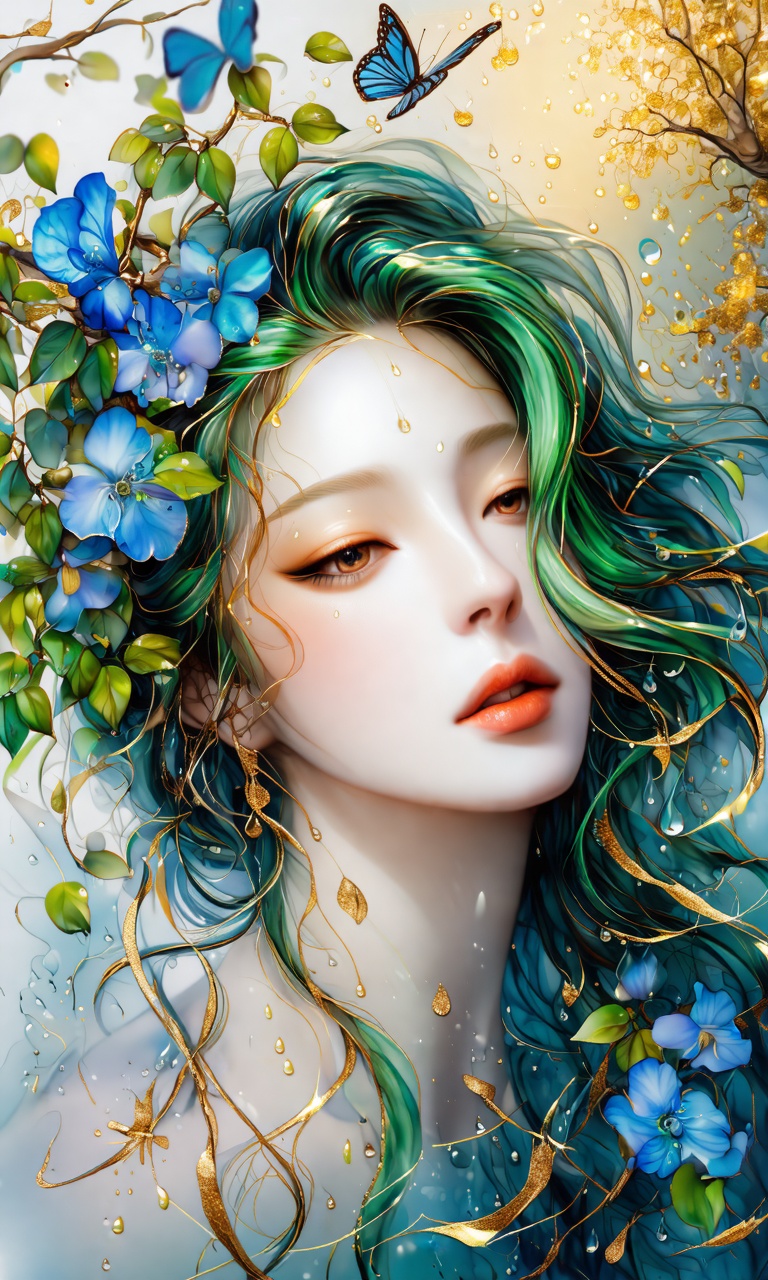 splash art,  digital painting,  alcohol ink painting on Tensor.Art
