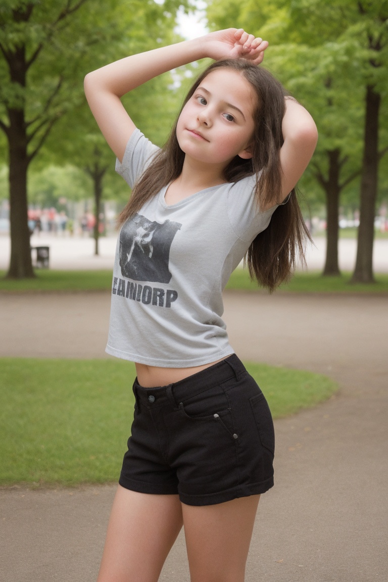 1girl,  12year old,  on park on Tensor.Art