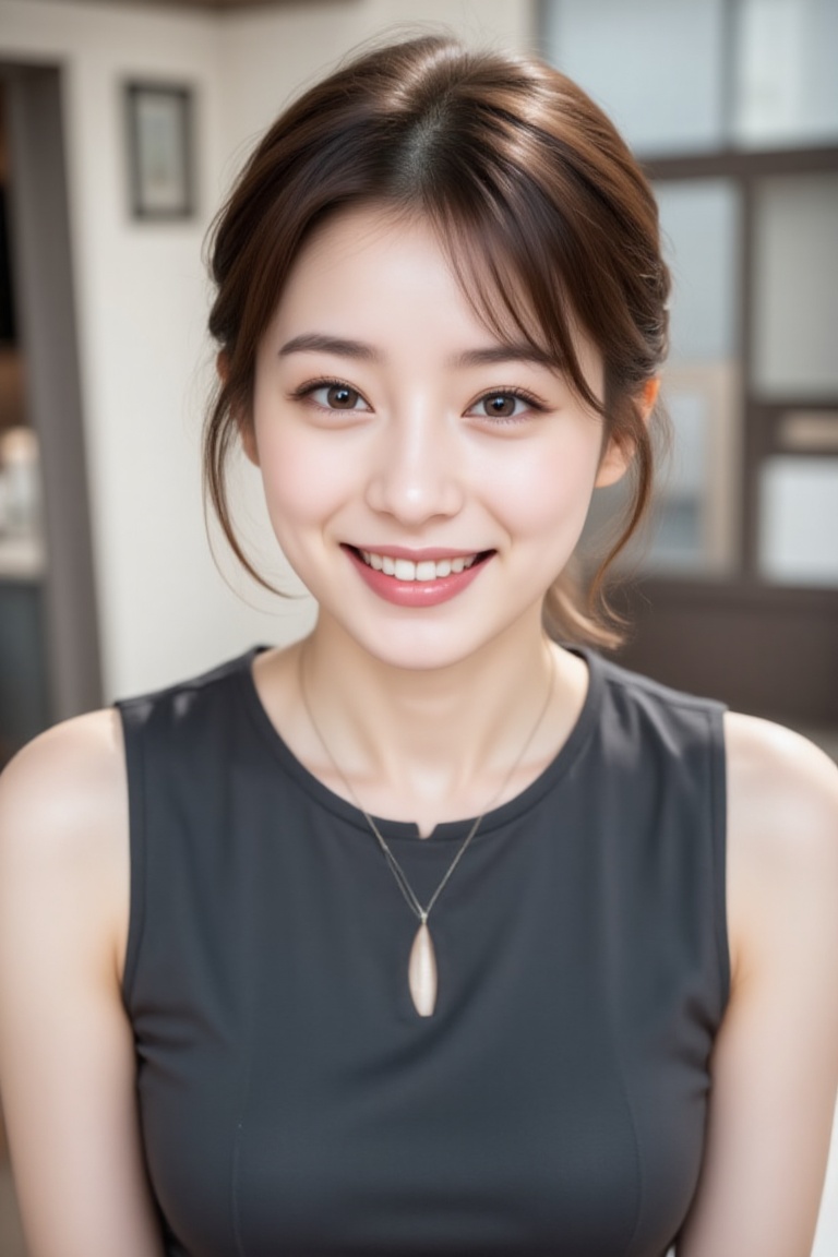 a young Asian woman,  stunning,  short brown hair on Tensor.Art