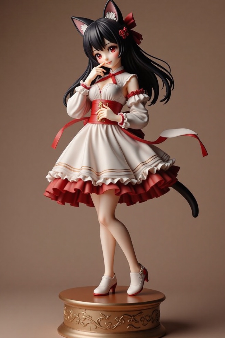 A resin figure,  standing on pedestal,  masterpiece on Tensor.Art