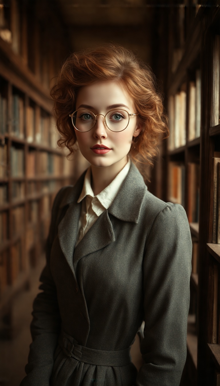  BREAK source_real,raw,photo,*******,woman,librarian,age 28,solo,(pale skin:1.3),blush,library background,wavy hair,ginger,freckles,glasses,Ultra-HD-details,true to life,HDR image,High detail resolution,soft eyes,natural skin,high detailed face,high detailed cloth,film photography,vintage,cinematic lighting,realistic,sharp focus,(very detailed),((4K HQ)),depth of field,f/1.2,Leica,8K HDR,High contrast,shadows,bokeh,(detailed and realistic skin texture),(detailed clothing),(detailed background),detailed skin,(highly detailed skin),(8K HDR photo),realistic texture,realistic shadows,accurate to life,living image,lifelike,Ultra-HD-details,vivid contrast,vivid colors,