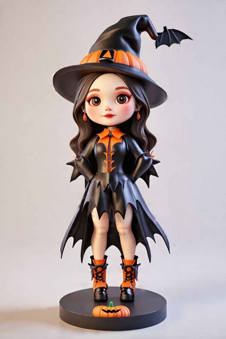 FuturEvoLabFigure, Figure_FuturEvoLab, 
1girl. 3D. chibi, Halloween costume.