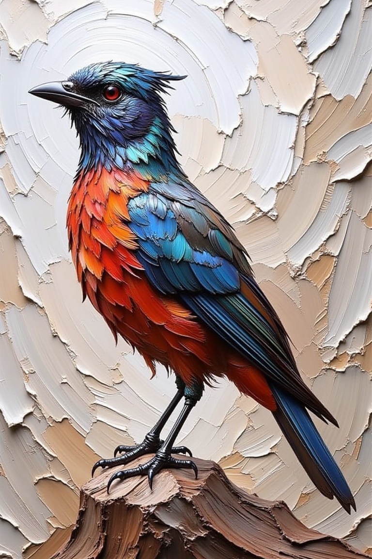 Bird,  Palette Knife on Tensor.Art