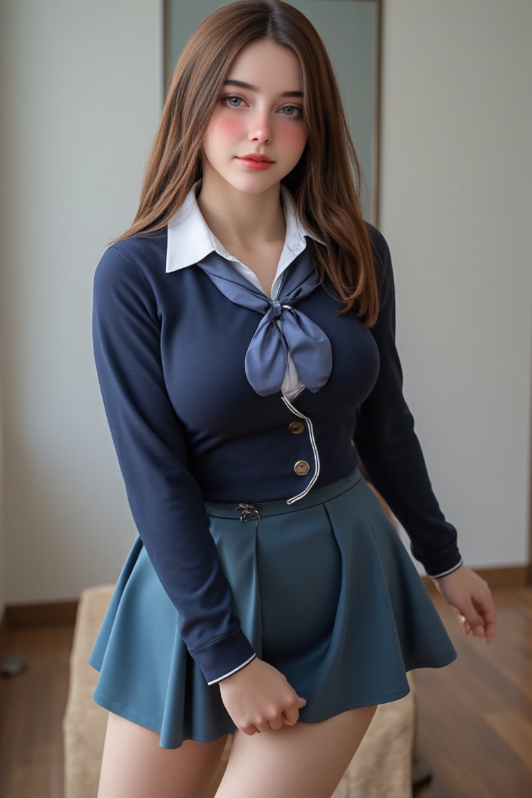 A 26-year-old girl with blue eyes,  a beautiful smile,  perfect face on Tensor.Art