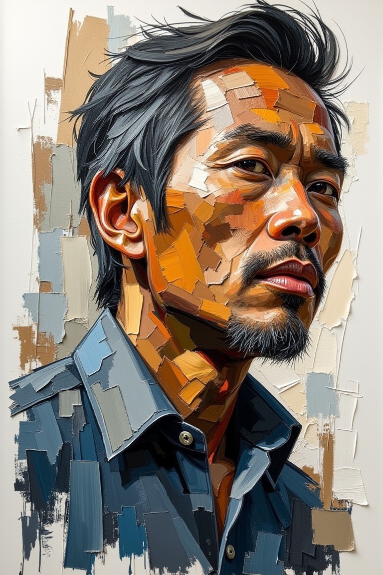 malay man,Brushstroke Potrait