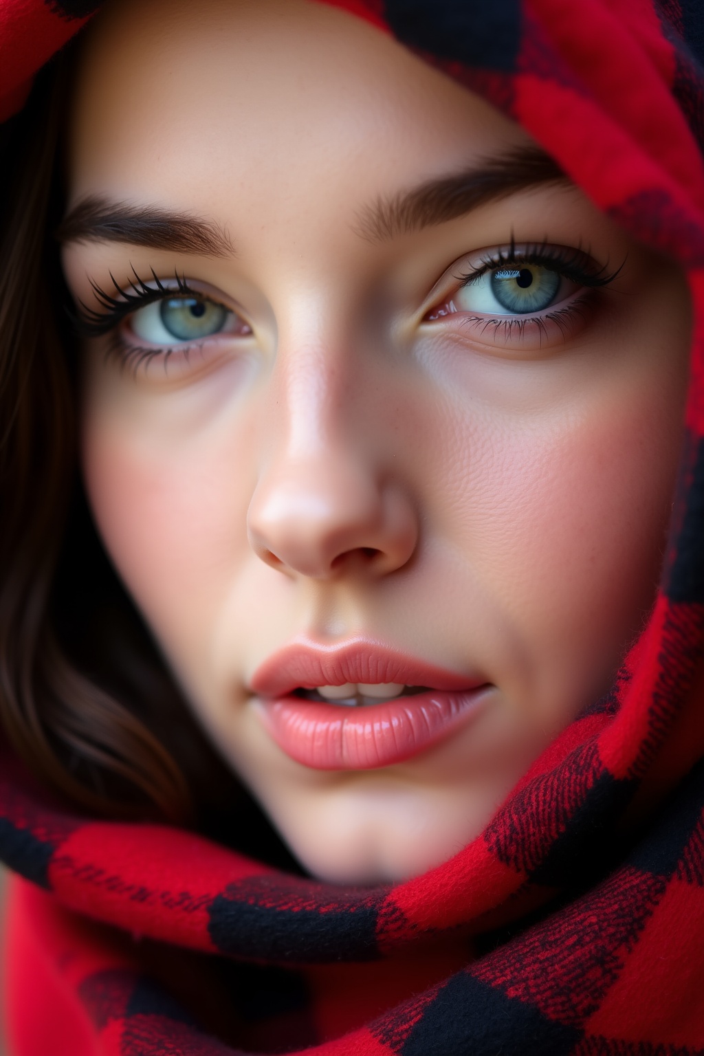 Amaz1ng_Wallpap3r,  This is a high-resolution photograph of a close-up of a young woman's face,  focusing on her right eye...