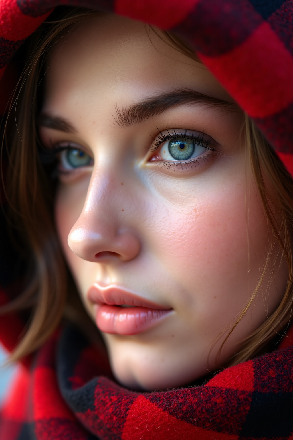 Amaz1ng_Wallpap3r,  This is a high-resolution photograph of a close-up of a young woman's face,  focusing on her right eye...