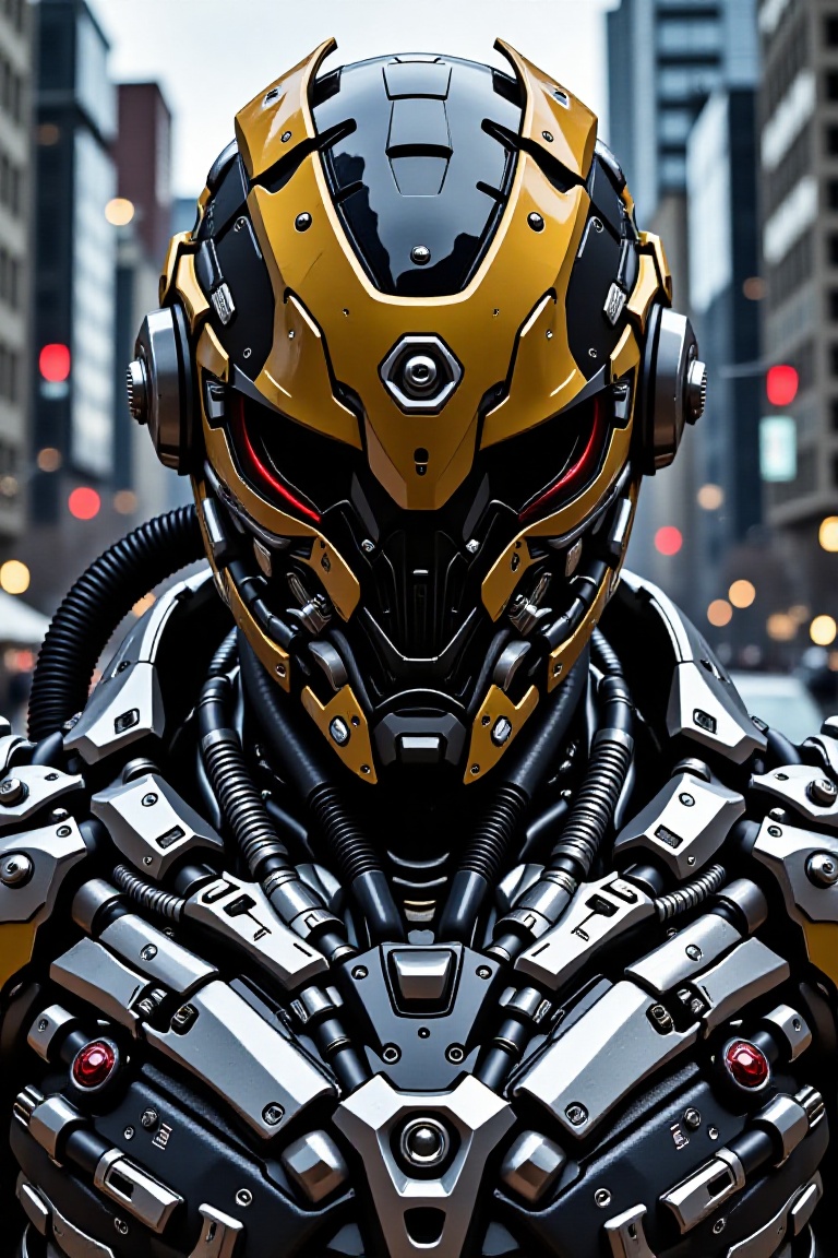 A close-up of a futuristic,  armored figure,  possibly a soldier or a soldier on Tensor.Art