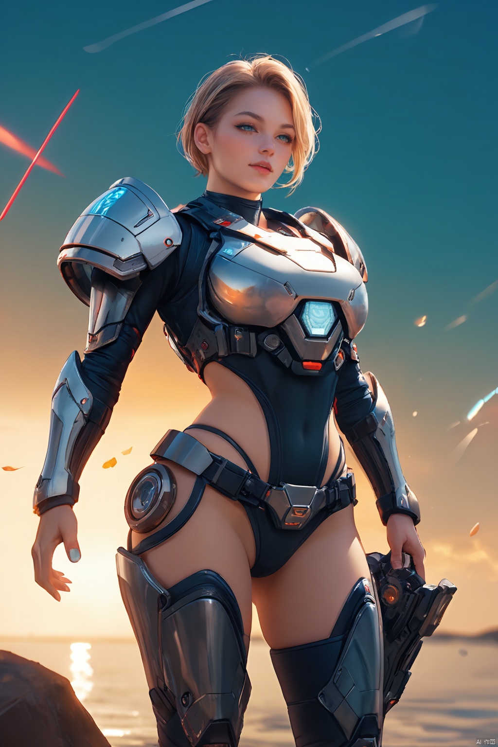 1 girl,  science fiction armor,  sexy on Tensor.Art