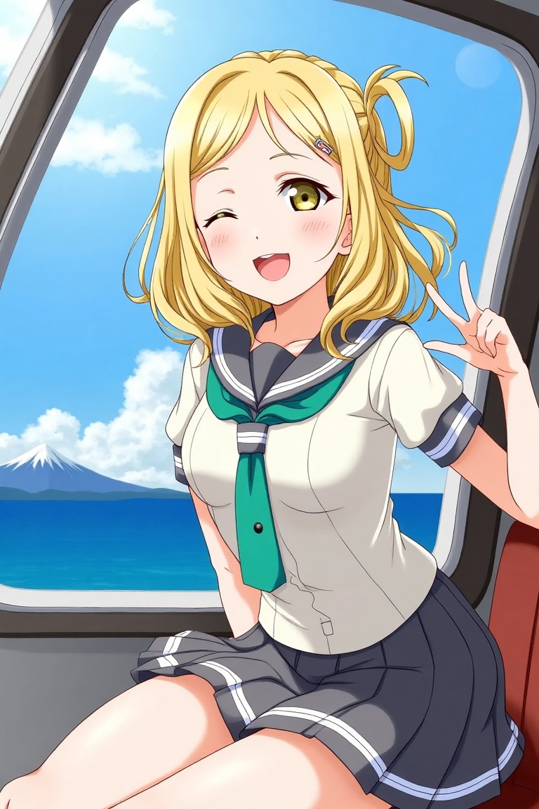 best quality,  1girl,  Blonde hair on Tensor.Art