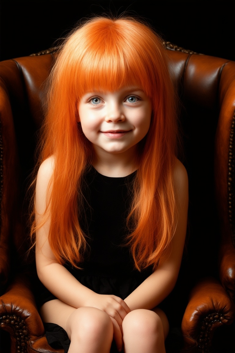 masterpiece,  highly detailed full body image of ayoung girl with light gray eyes,  Light orange long hair on Tensor.Art