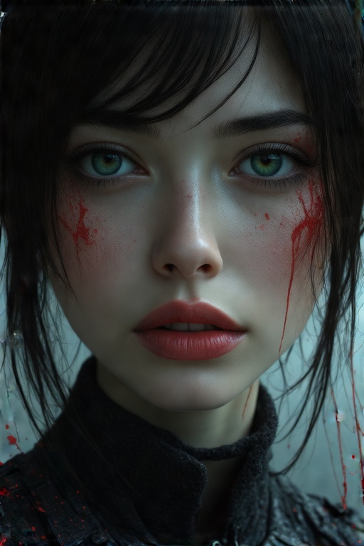 32k hires best quality professional photograph,  Momoko Okazaki,  dark crimson lips on Tensor.Art