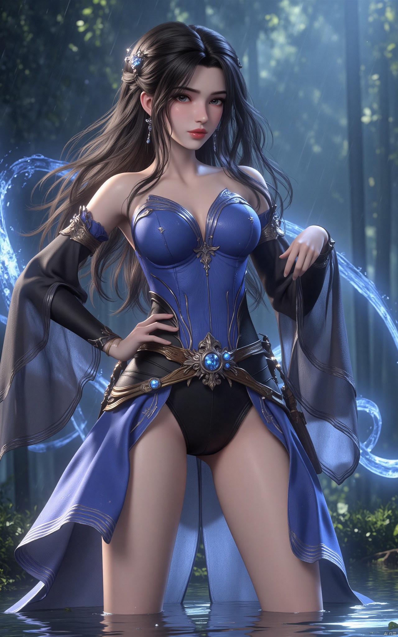 Limuwang\(hubggirl)\, full body,
(ice:1.48), Epic CG masterpiece,stunningly beautiful,graphic tension,dynamic poses,stunning colors,3D rendering,surrealism,cinematic lighting effects,realism,00 renderer,super realistic,masterpiece,best quality,32k uhd,insane details,intricate details,hyperdetailed,hyper quality,high detail,ultra detailed,Masterpiece, 1girl,solo,glowing,simple background,,rain,it's soaking wet,(splash of water:1.4),wet_hair, 
