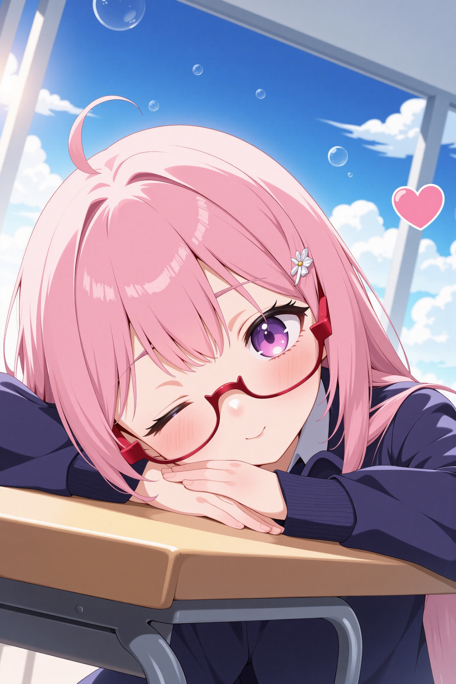 1girl,  solo,  pink hair on Tensor.Art
