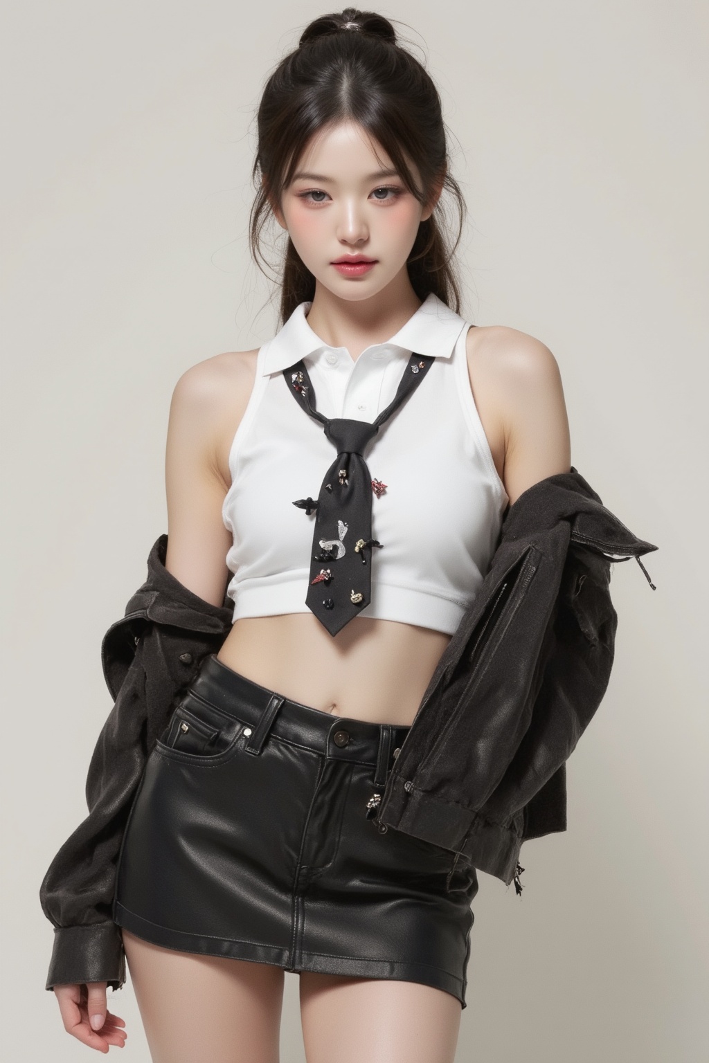 1girl,  thigh up body,  hair ornament on Tensor.Art