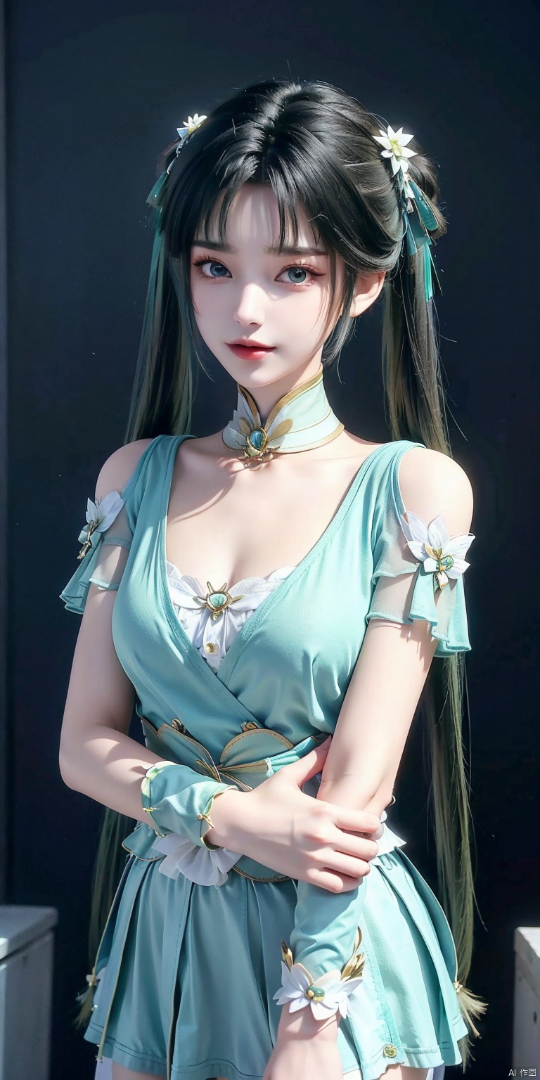  Good structure), (high definition: 1.0), (HD: 1.0), , (ultra resolution: 1.0), (4K: 1.0), (photorealistic: 1.0), (realistic: 1.0), , (professional photography: 1.0), (DSLR quality: 1.0), , (detailed: 1.0), (sharp focus: 1.0), , (masterpiece: 1.2), (epic shot: 1.2),
anatomically-precise-finger-details,
4k-resolution-finger-structure, , Cinematic, , Natural lighting, , solo, 1girl, perfect boody, Wind, flowing hair, kind smile, , pose for picture, Dynamic pose, looking_at_viewer,
, girls, cartoon backpack, bag, Bangs, blue bow, (pink skirt) , bow, bracelet, cowboy shot, gradient, gradient background, hair between eyes, hair bow, hair accessories, hairpins, hats, jackets, (((rainbow hair))) , long hair, looking at the audience, on the head, pleated skirt, polka-dot bow, purple eyes, blue vest, schoolbag, shirt, shoulder bag, skirt, solo, star (symbol) , thigh socks, double-breasted, (white shirt) , wristband, Detail,biyao,twintails,hair ornament