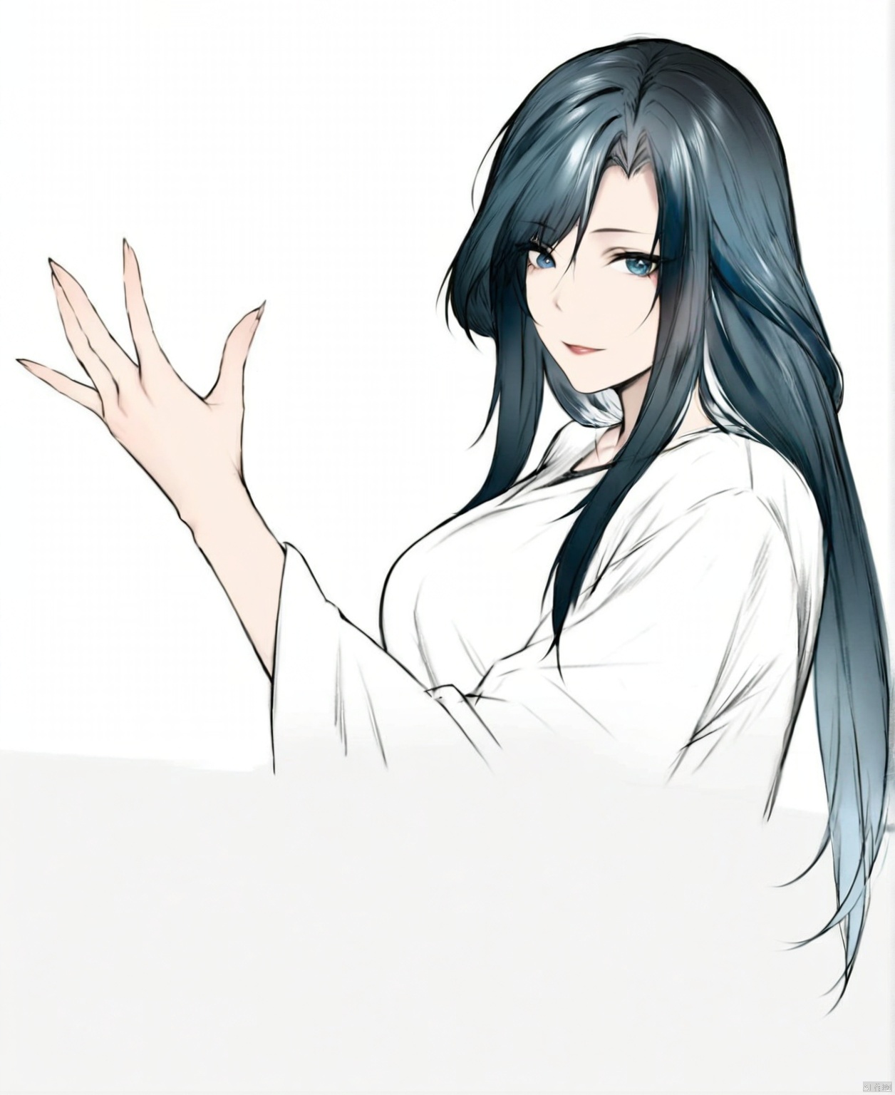solo,highly detailed,(best quality),((masterpiece)),1girl,simple_background,long hair,looking_at_viewer,lu