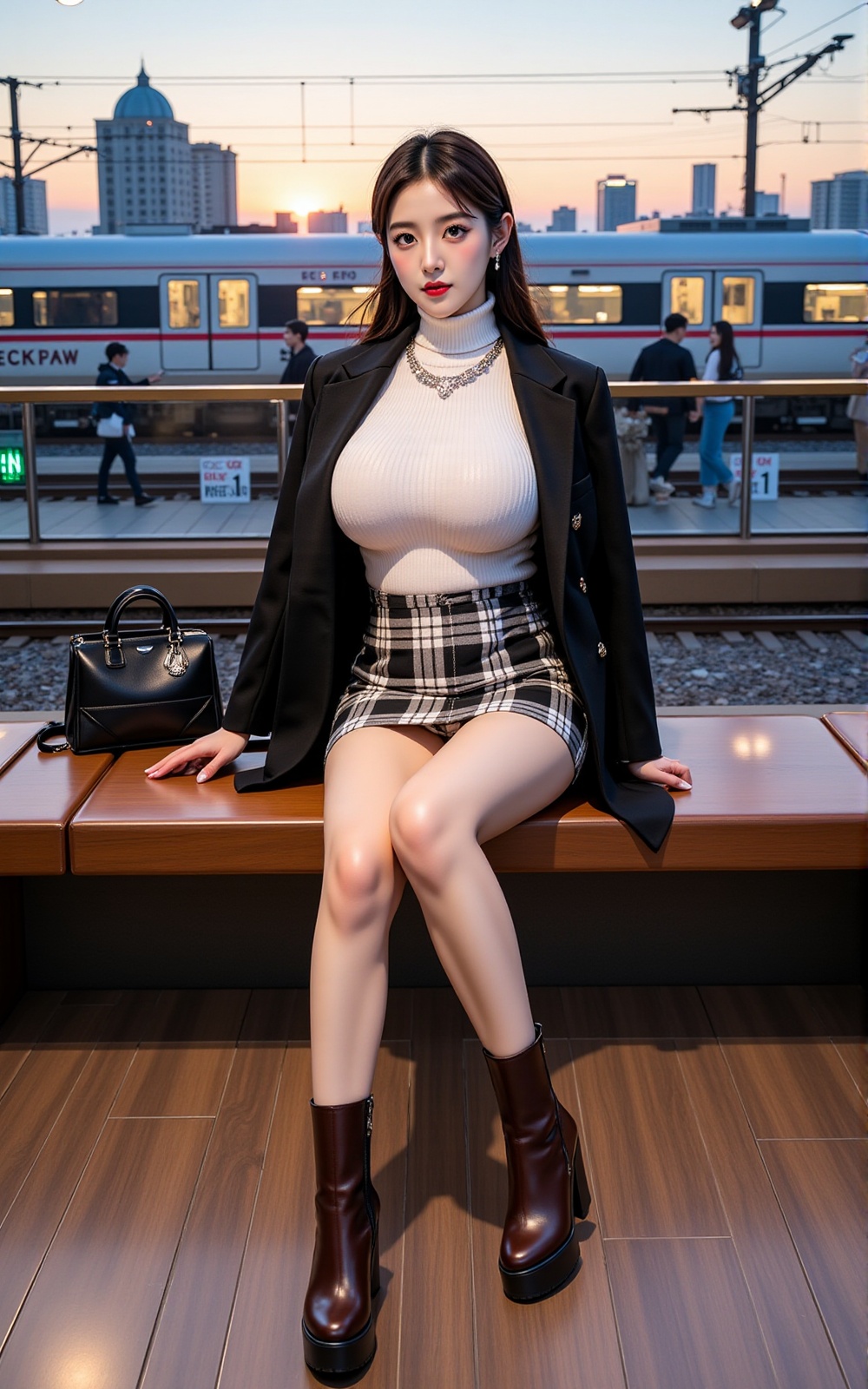 "Korean woman image: Beautiful Korean woman with very large I-cup breasts that seem like they will burst if you touch them...