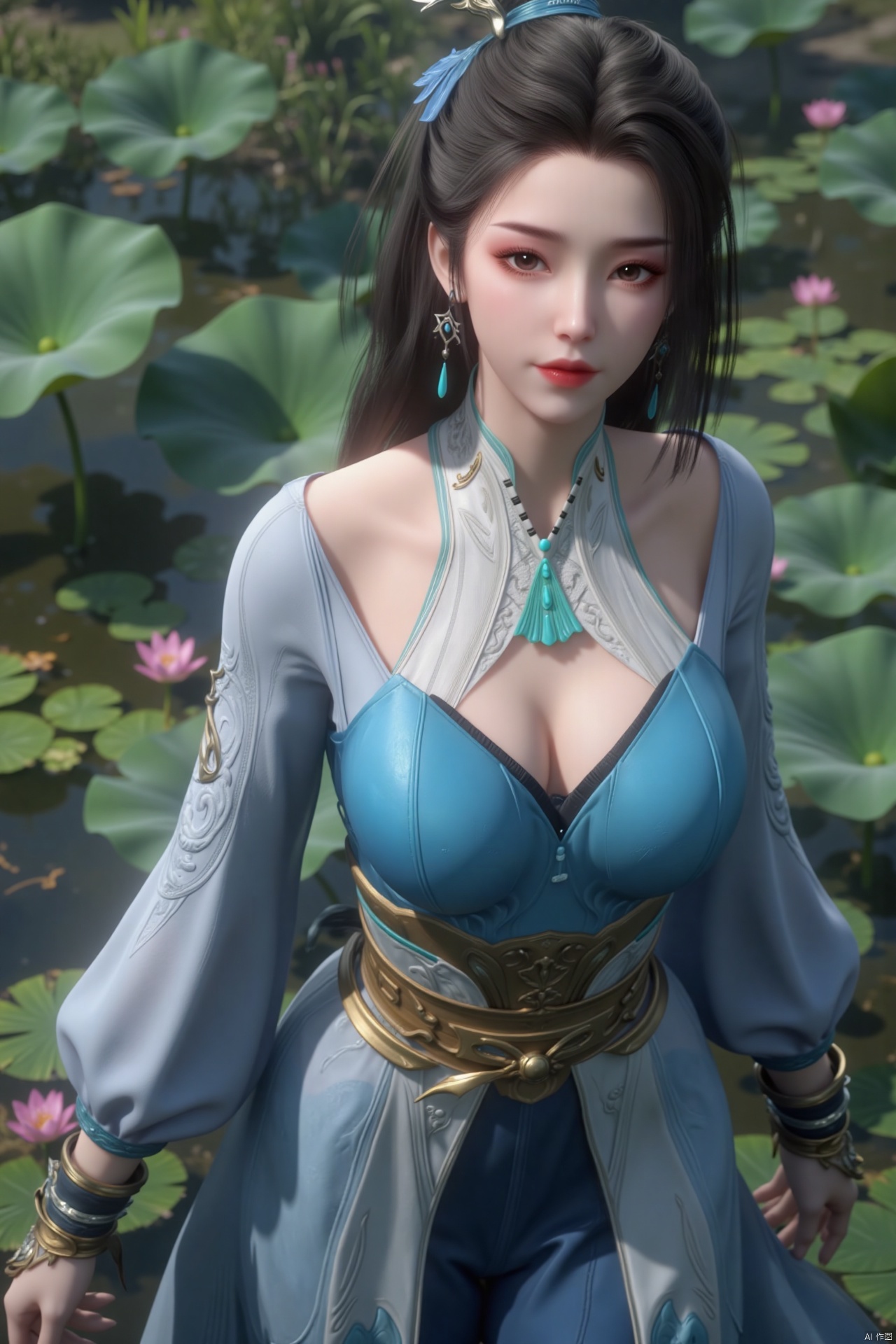 masterpiece,(best quality),official art, (1girl), (solo), ((looking_at_viewer)),(huge breasts:2.69),(full breasts:1.99),Xzhaoliner,(Lotus pond, lotus:1.52)
,Xxuner,XningyudieX,Xsulingyun,Xtianqiong,XyunluoX,XxiaobaiYZ,Xcaoying,Xyaochishennv,Xlimuwanx,Xliuyue,Xwangliaoyi,Xlanlinge
