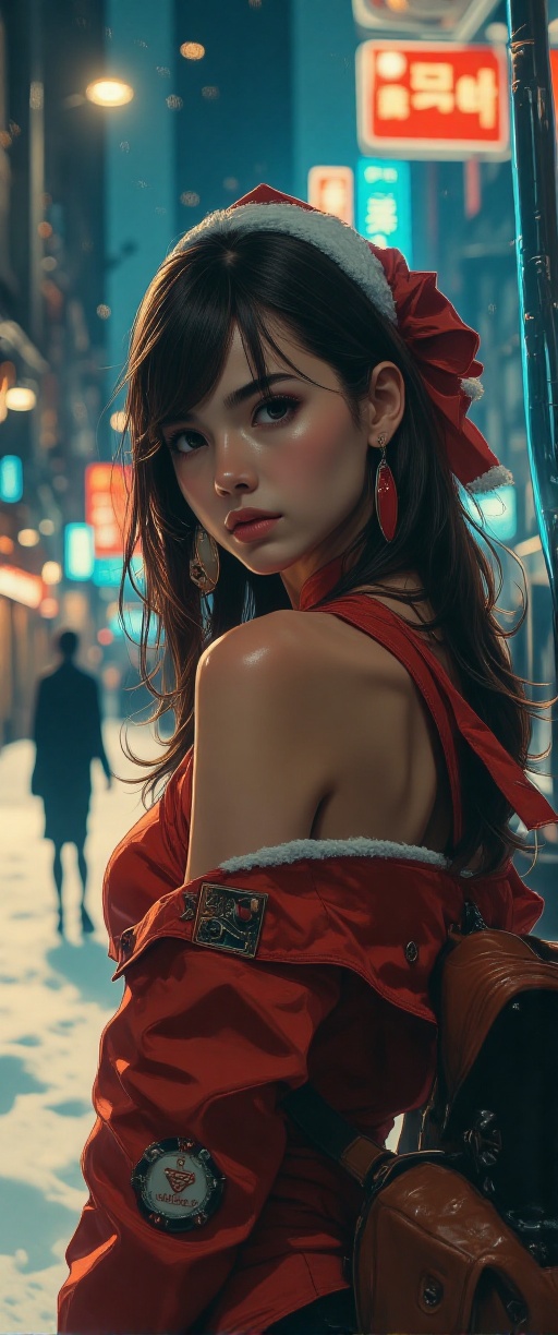 In a cinematicapretty girl,  vivid bright colors,  solo on Tensor.Art