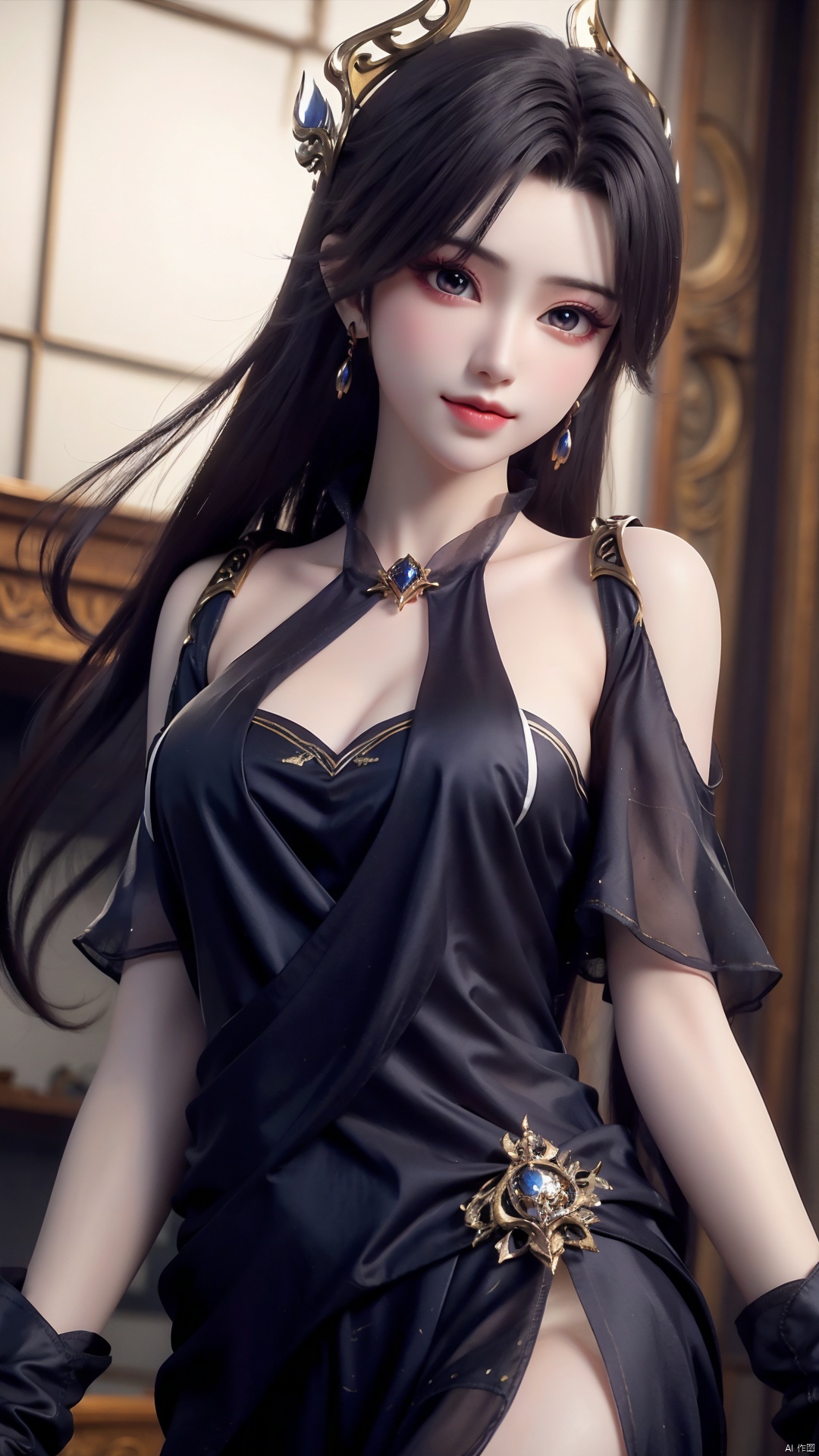 1girl,  dress,  black dress by Tim_Yi on Tensor.Art