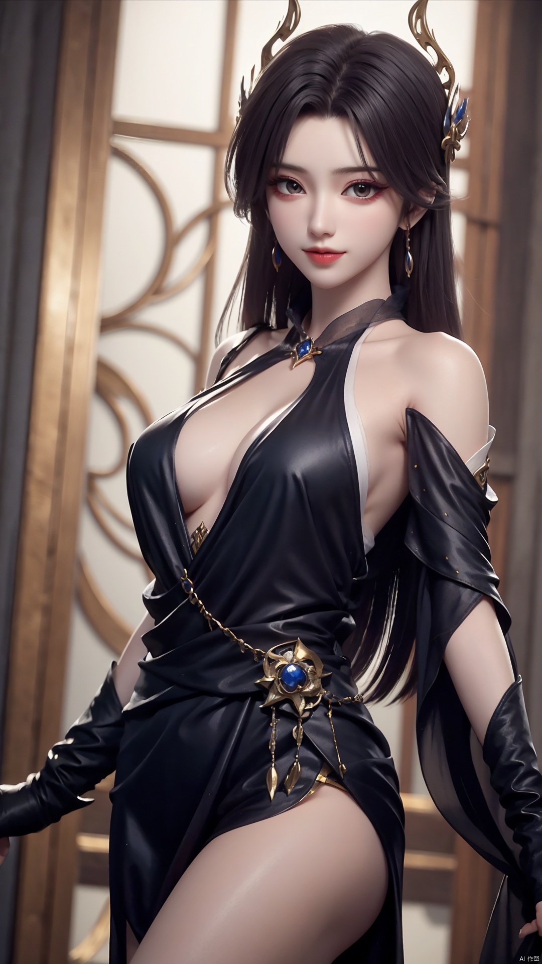 1girl,  dress,  black dress by Tim_Yi on Tensor.Art