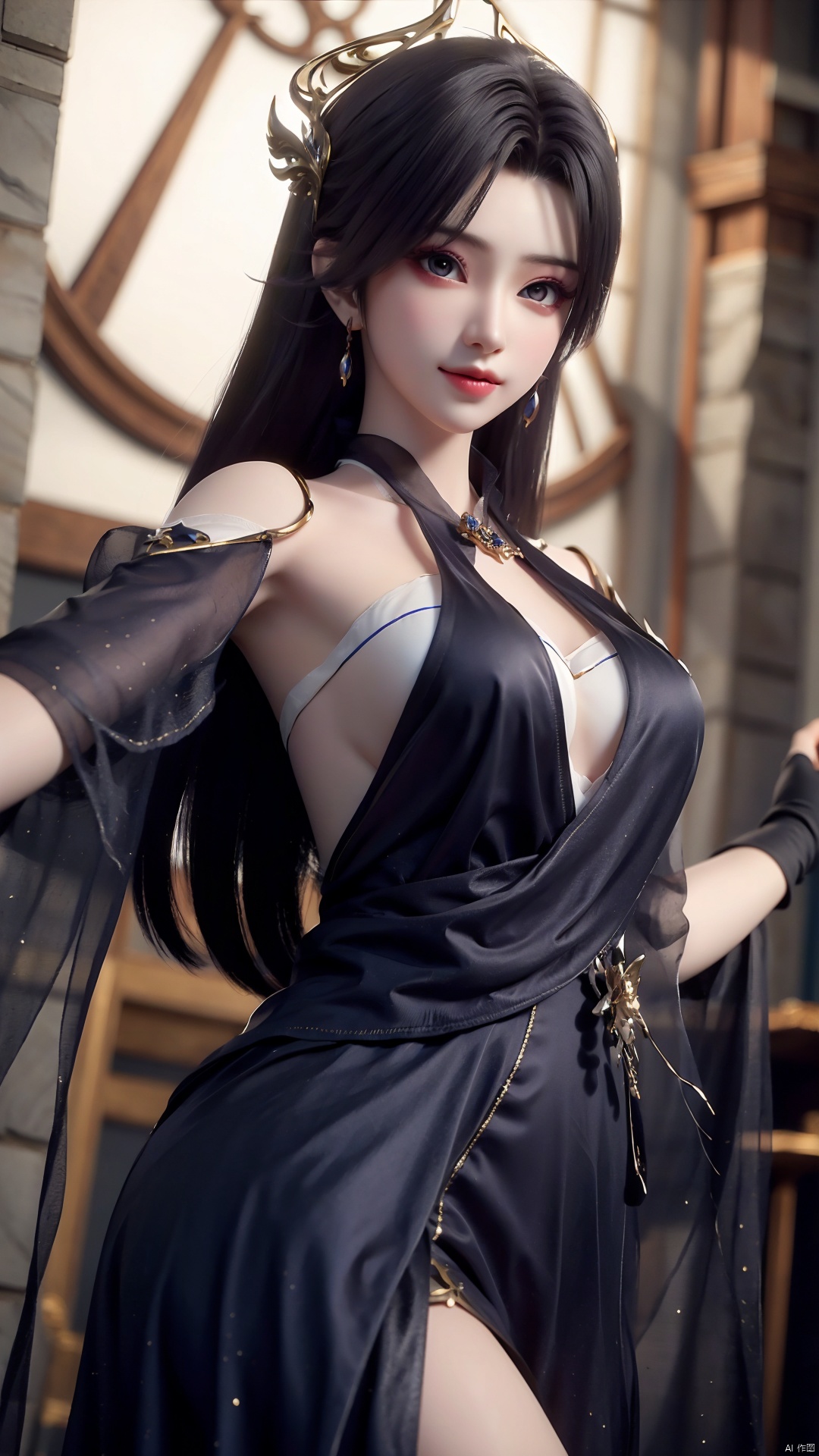 1girl,  dress,  black dress by Tim_Yi on Tensor.Art