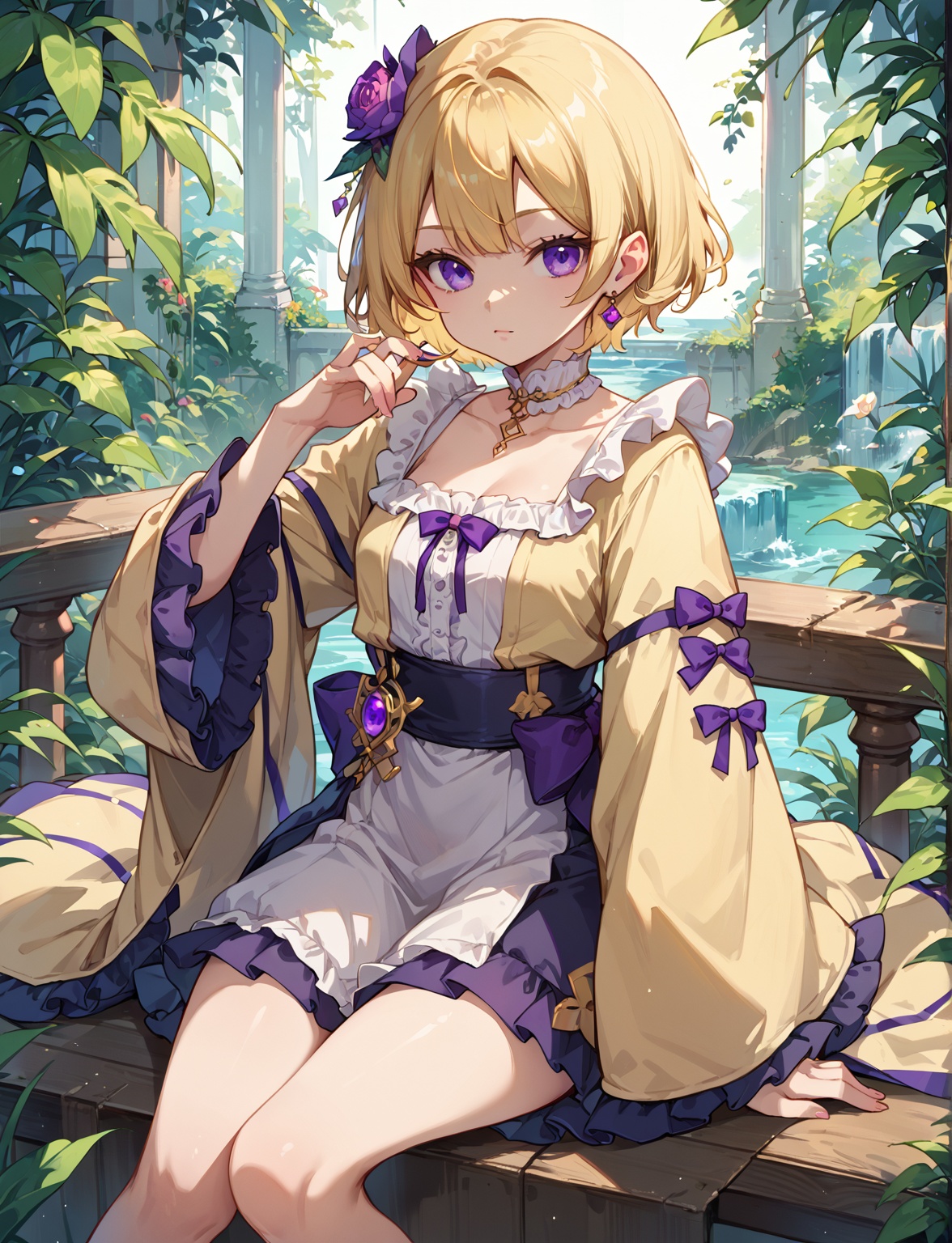 1girl,  solo,  blonde hair on Tensor.Art
